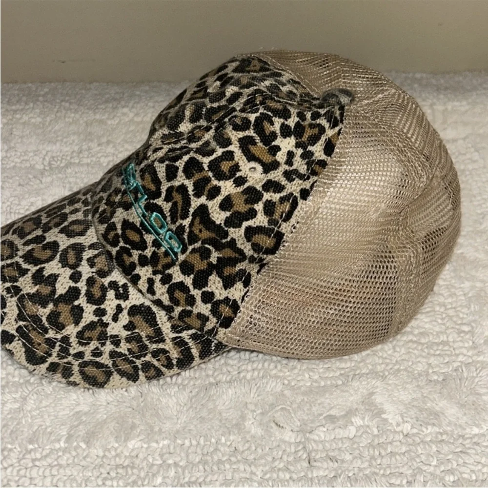 Leopard Print Cap with Mesh Back